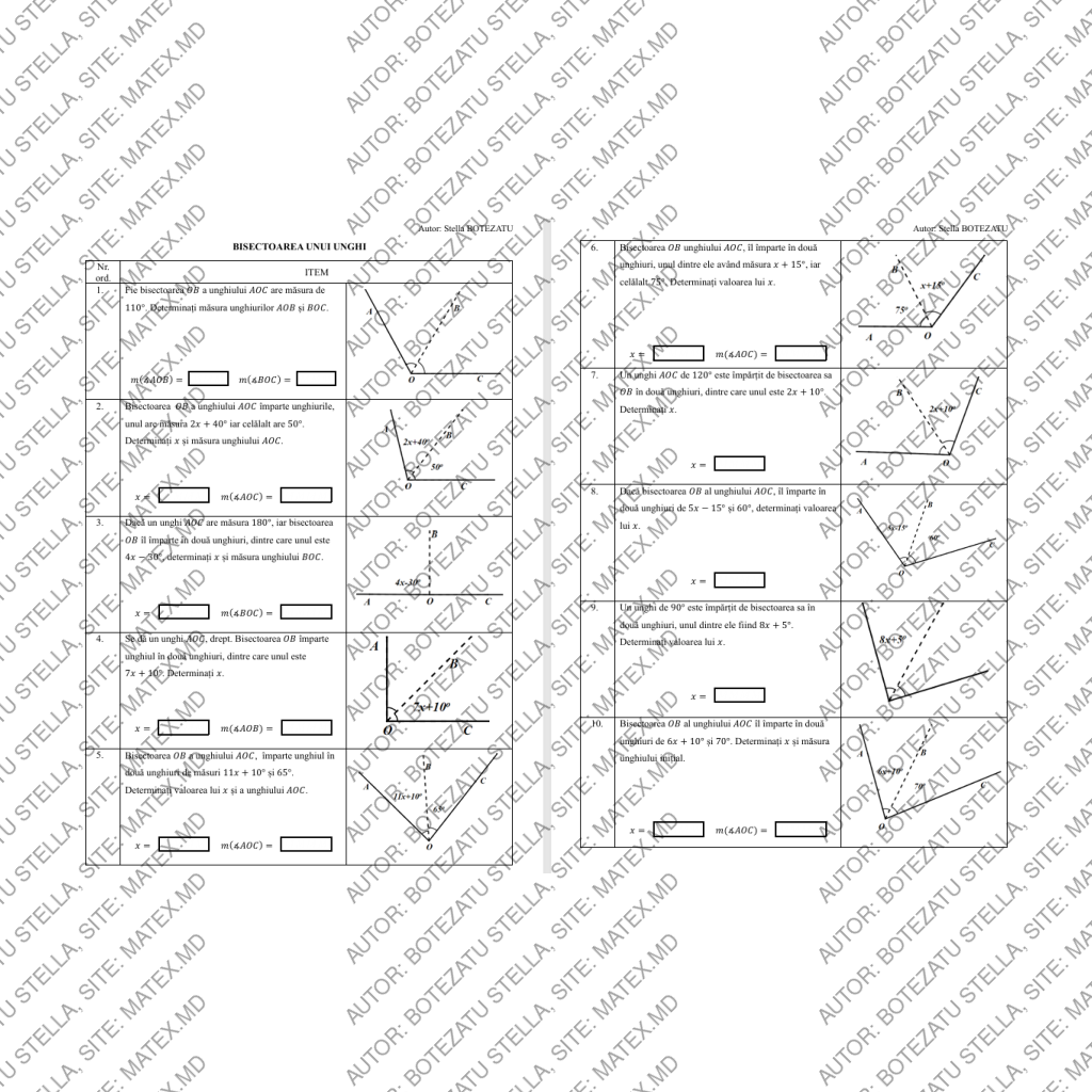 Bisectoarea unui unghi(Clasa 6)
