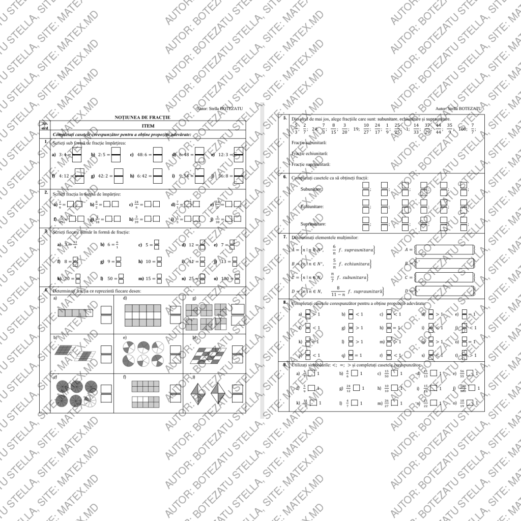 Noțiune de fracție(Clasa 5)
